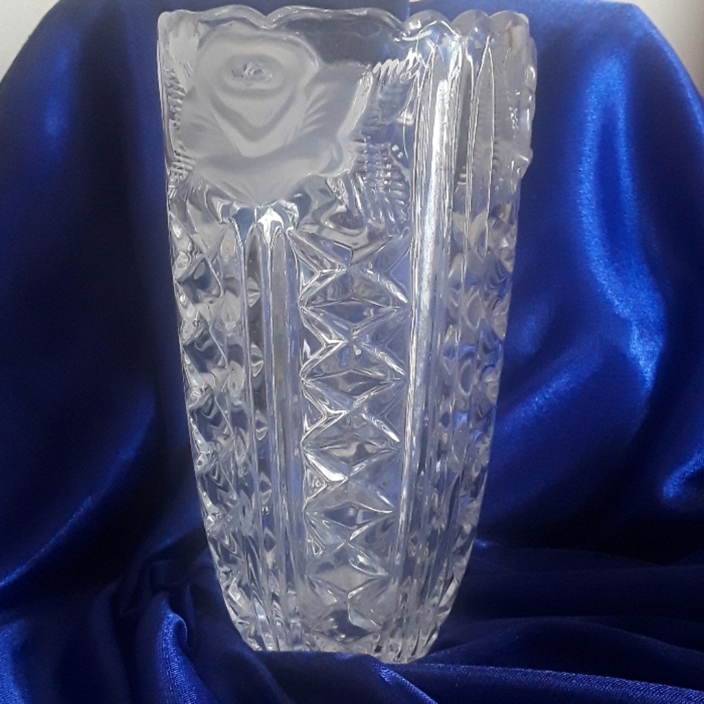 Vintage Crystal Vase 24%lead Crystal Clear Germany